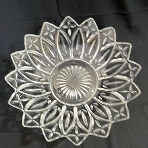Vintage Glass Sunburst Salad Bowl